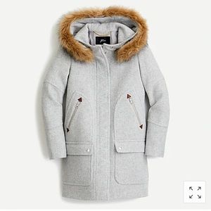 J Crew Gray Chateau Parka